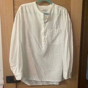 Madewell oversized white linen shirt, sz XL